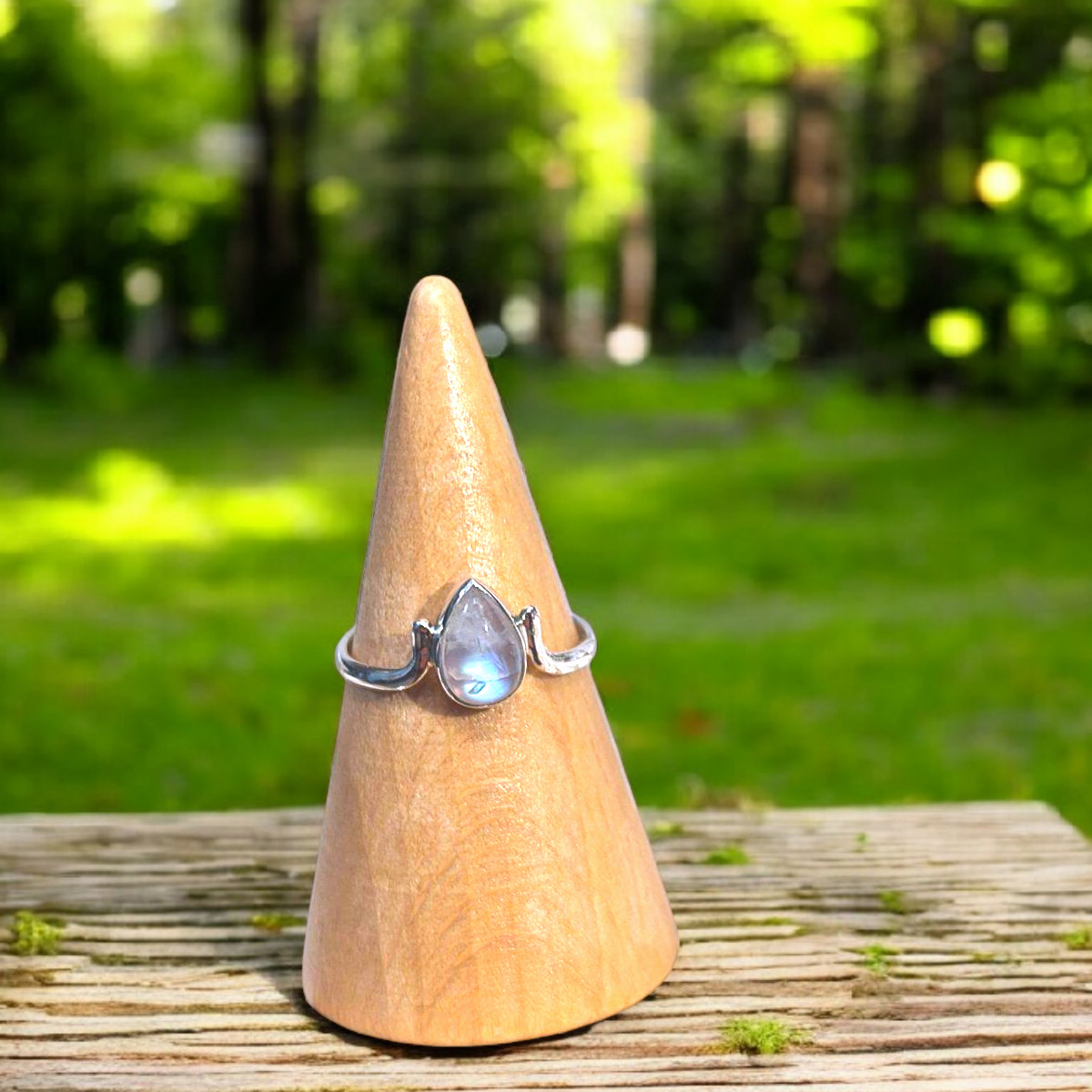 Handmade Silver Ring with Moonstone