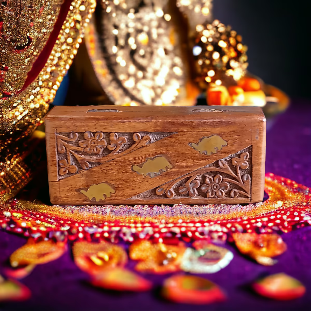 Ξύλινο κουτί Χειροποίητο Σκαλιστό Small