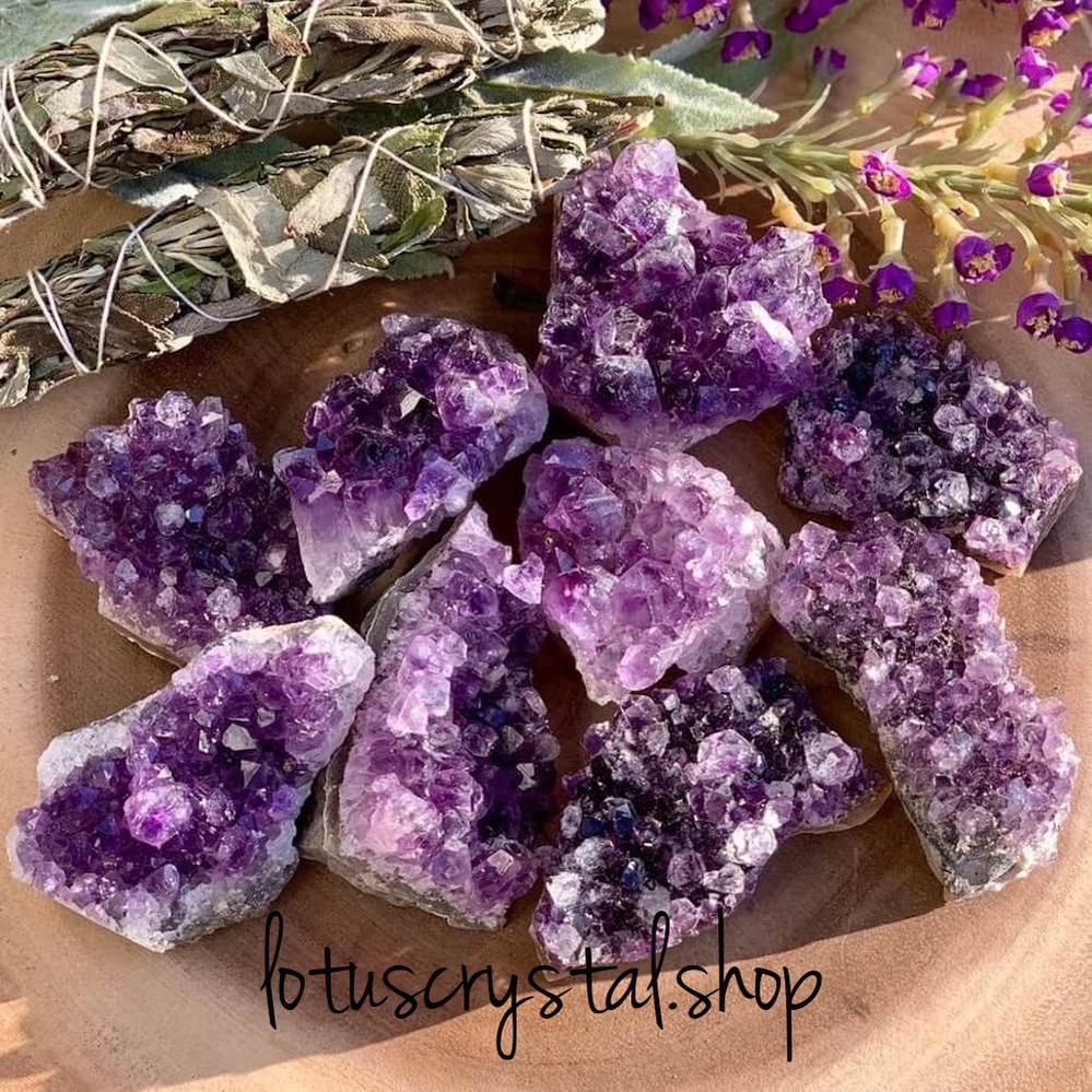Αμέθυστος – Ακατέργαστα Κομμάτια (Clusters) 150-180 g-Lotus Crystal