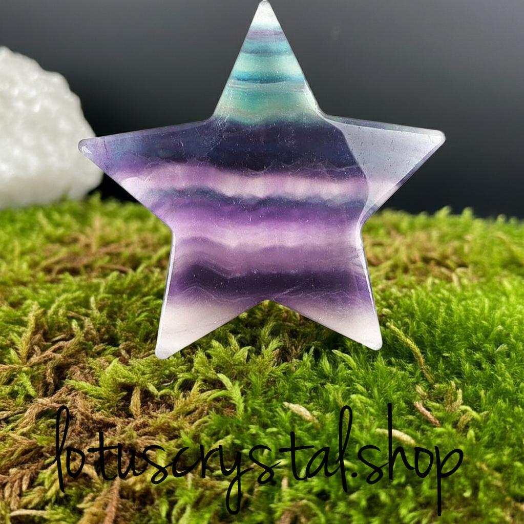 Αστέρι Rainbow Fluorite-Lotus Crystal