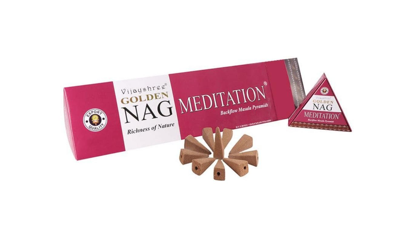 Golden Nag Meditation Backflow-Lotus Crystal