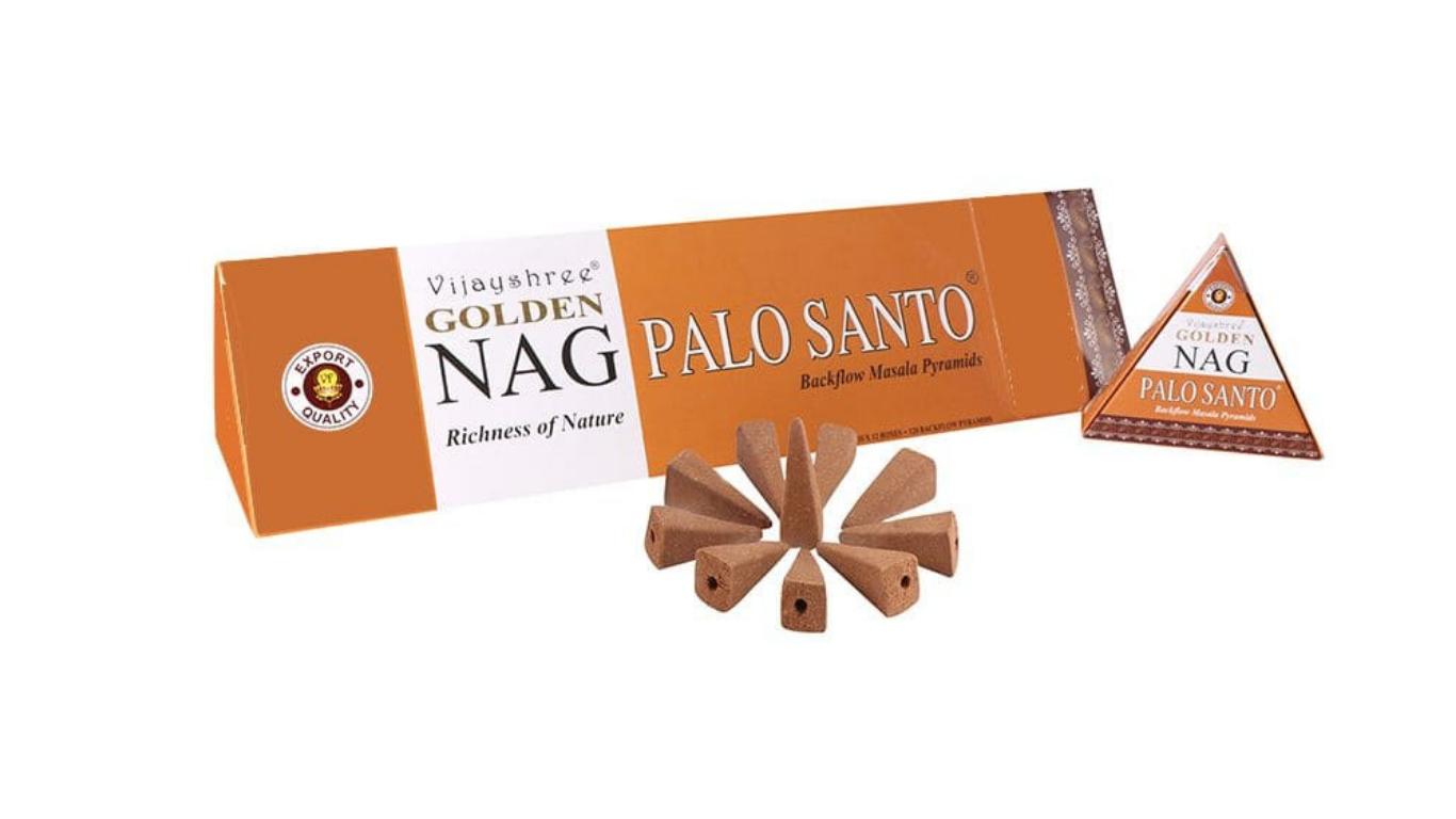 Golden Nag Palo Santo Backflow-Lotus Crystal