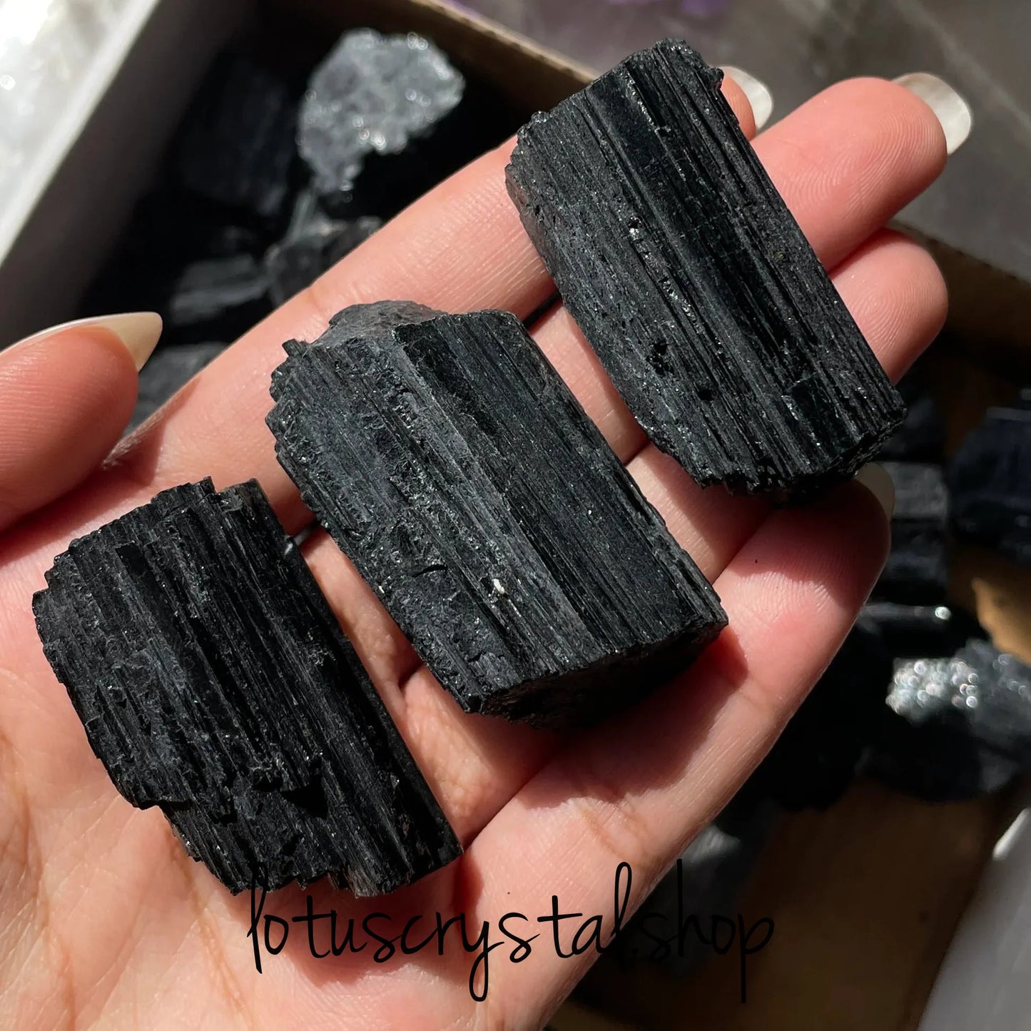 Μαύρη Τουρμαλίνη Ακατέργαστο Κομμάτι-Lotus Crystal