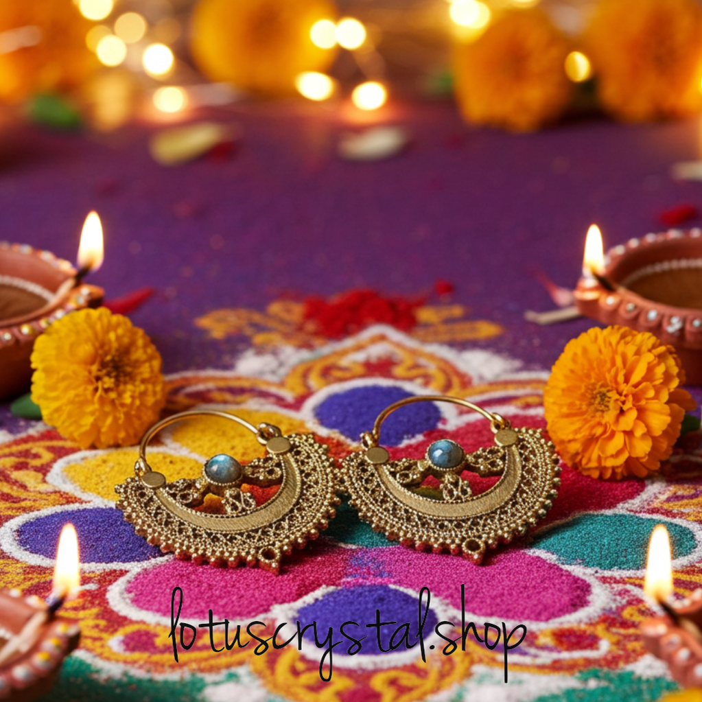 Σκουλαρίκια με Λαβραδορίτη,Indie