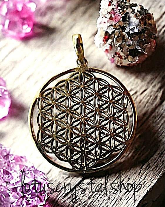 Μενταγιόν "Flower of Life" από Ορείχαλκο