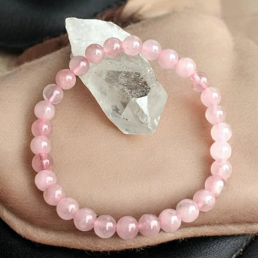 Βραχιόλι Ροζ Χαλαζία – Αγάπη, Τρυφερότητα & Συναισθηματική Ισορροπία