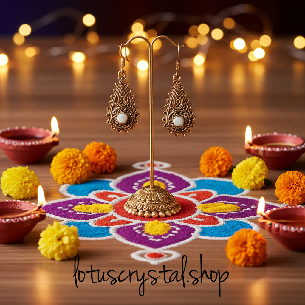 Σκουλαρίκια Δαντελωτά με Φεγγαρόπετρα