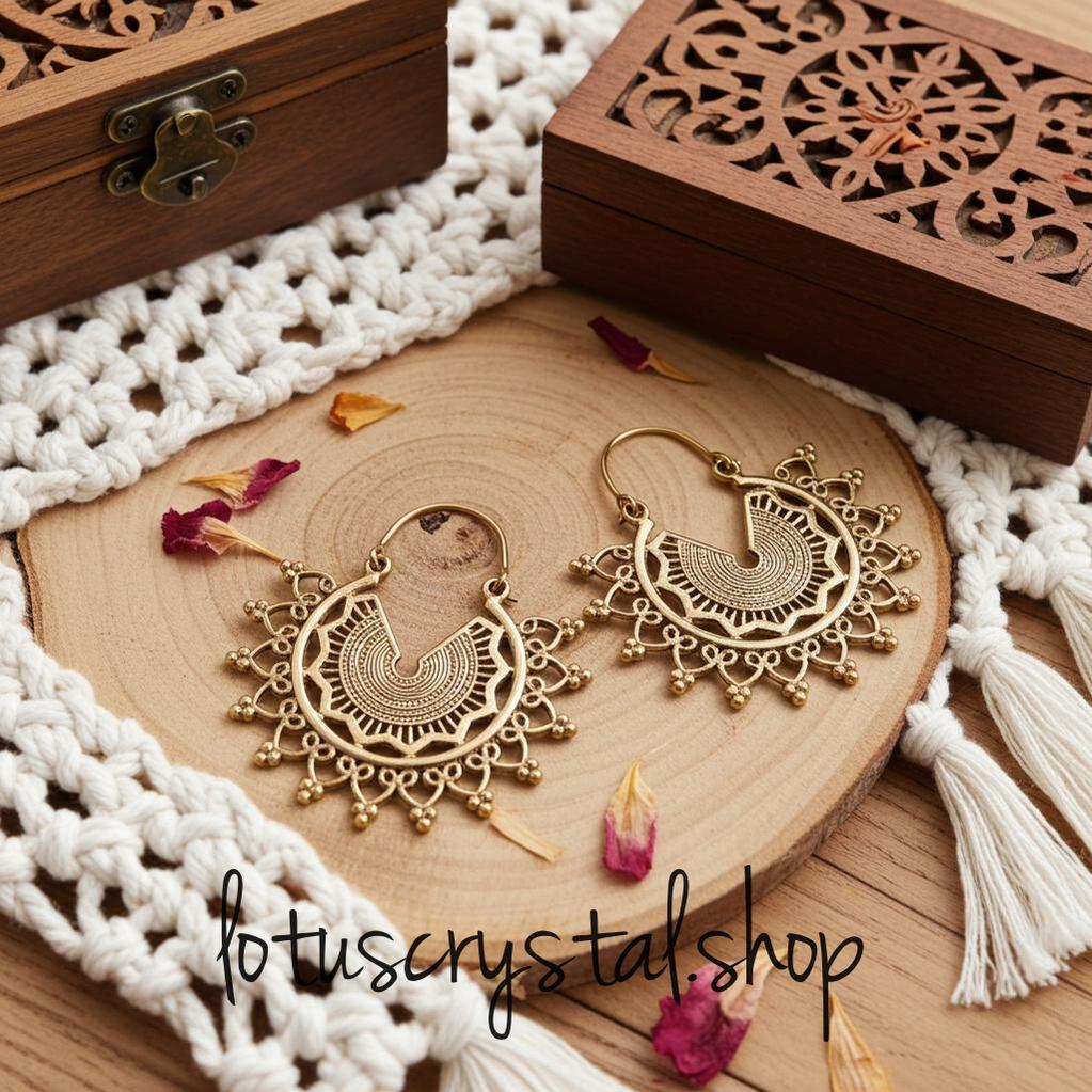 Σκουλαρίκια Boho Mandala