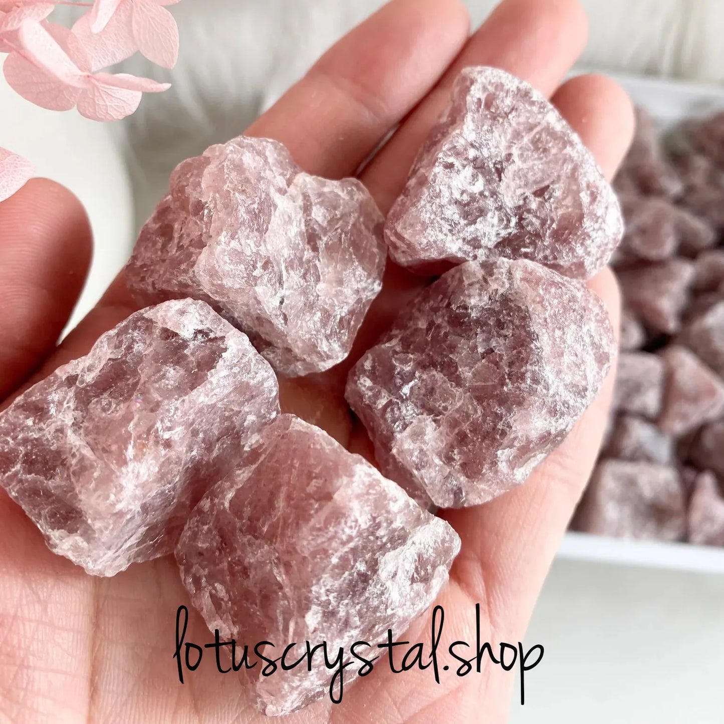 Strawberry Quartz –Ακατέργαστα Κομμάτια 40-55 gr-Lotus Crystal