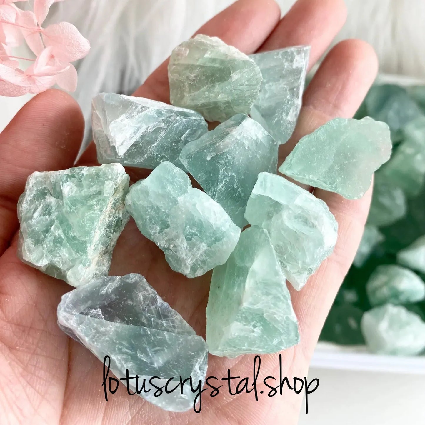 Ελληνικός Φθορίτης Λαυρίου – Ακατέργαστα Κομμάτια 25–35g-Lotus Crystal