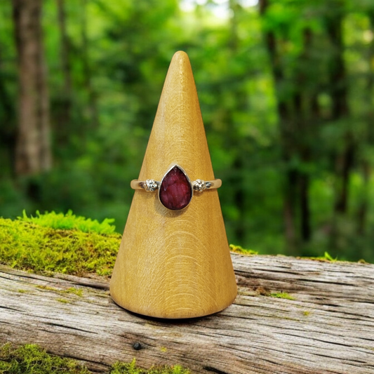 Handmade Ring with Natural Ruby – Silver 925