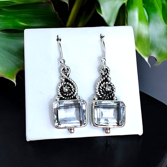 925 Silver &amp; Quartz Earrings