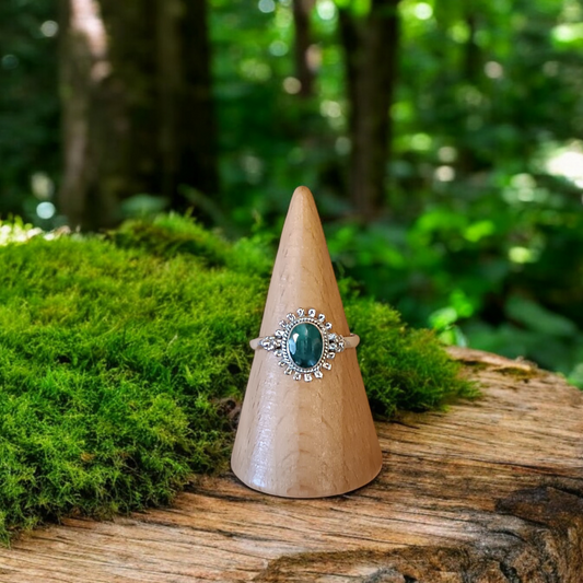Handmade Silver Ring with Emerald