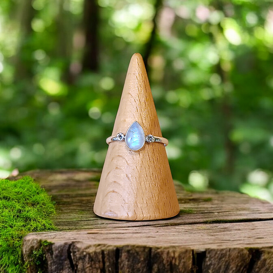 Handmade Silver Ring with Moonstone