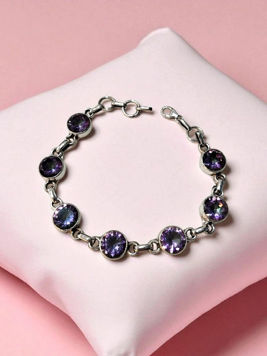 Βραχιόλι Mystic Topaz από Ασήμι 925