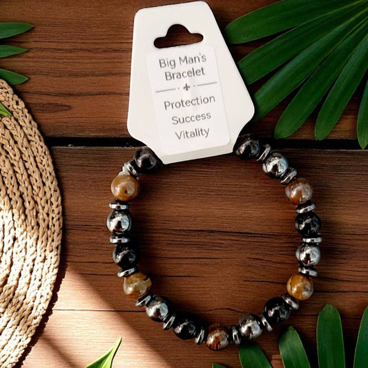 Big Man’s Bracelet – Βραχιόλι Δύναμης & Προστασίας-Lotus Crystal