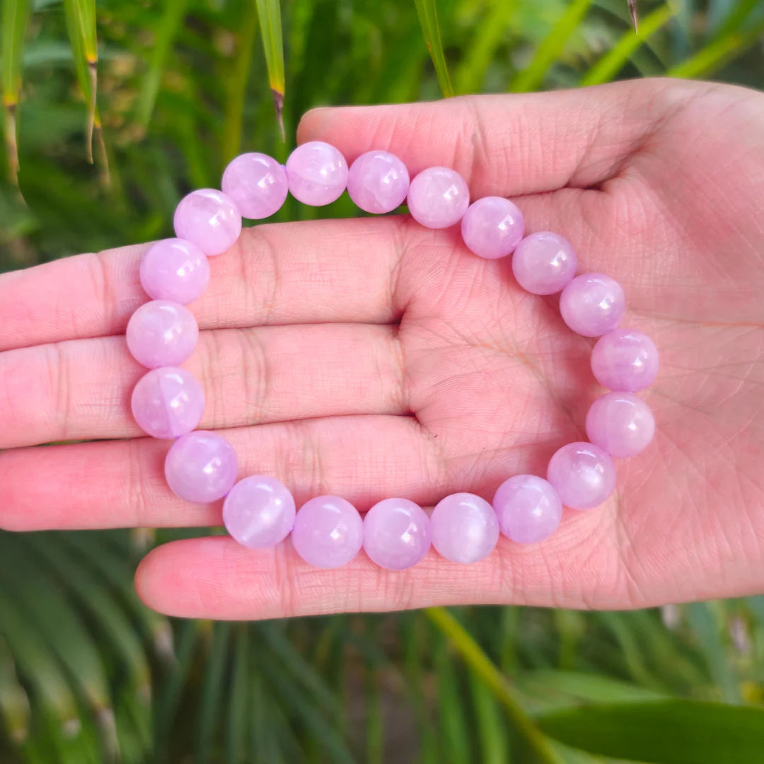 Βραχιόλι kunzite – Αγάπη, ηρεμία & Συναισθηματική ισορροπία-Lotus Crystal