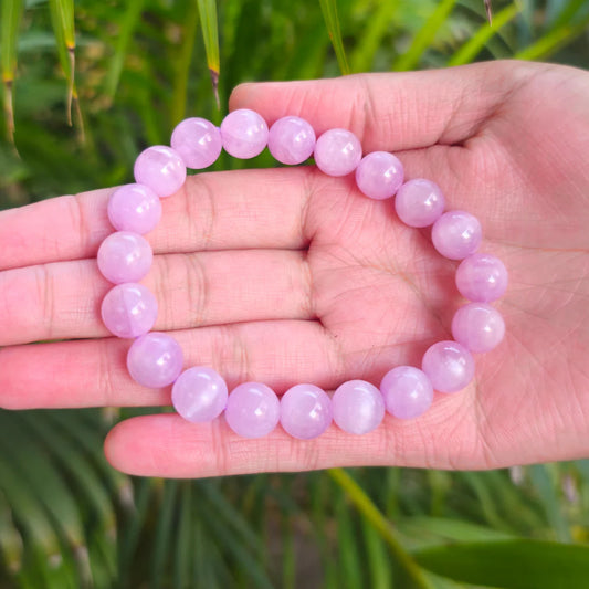 Βραχιόλι kunzite – Αγάπη, ηρεμία & Συναισθηματική ισορροπία-Lotus Crystal