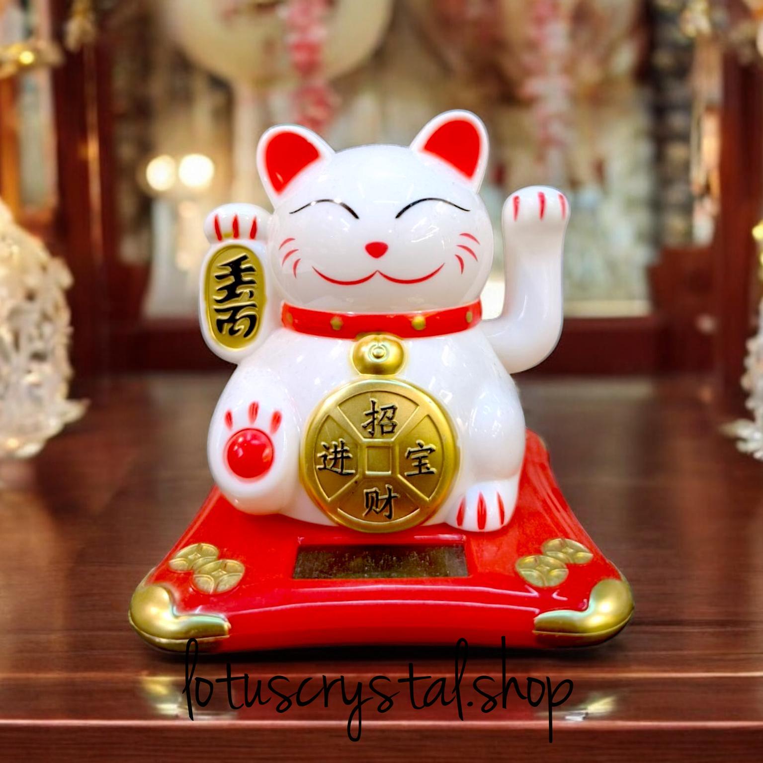 Διακοσμητική Γάτα Τύχης με Ηλιακό Πάνελ – Maneki Neko