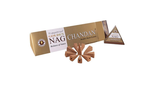 Golden Nag Chandan Backflow-Lotus Crystal