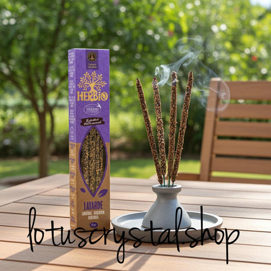 Handrolled organic Lavender Smudge sticks-Lotus Crystal