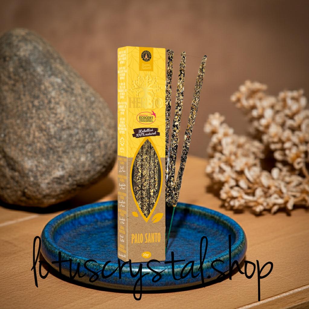 Handrolled organic Palo Santo Smudge sticks-Lotus Crystal