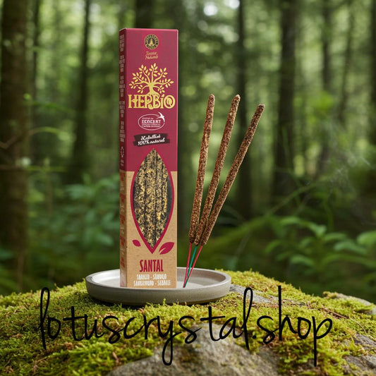 Handrolled organic Sandalwood Smudge sticks-Lotus Crystal