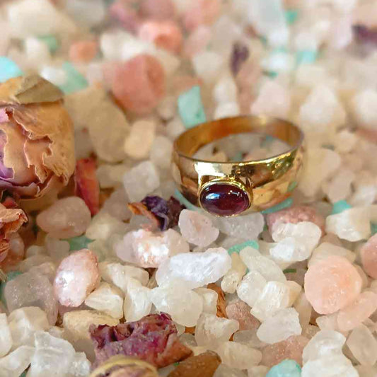 Handmade Ring with Amethyst