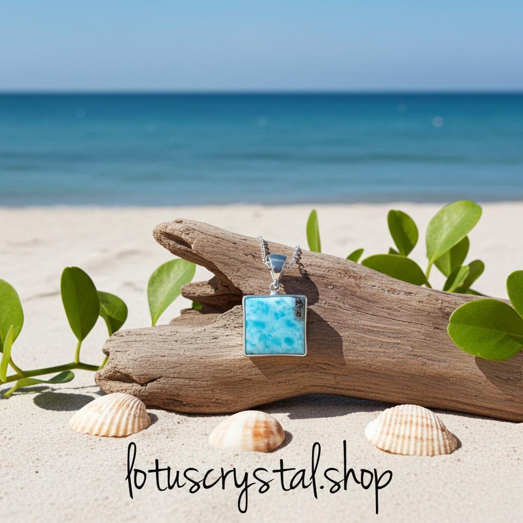 Χειροποίητο Ασημένιο Μενταγιόν με Λαριμάρ-Lotus Crystal