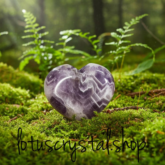Καρδιά Αμέθυστου Chevron Large-Lotus Crystal