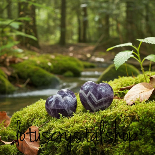 Καρδιά Αμέθυστου Chevron Medium-Lotus Crystal