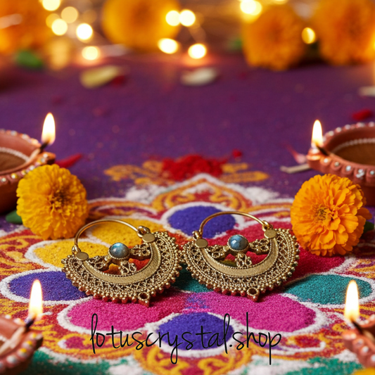 Σκουλαρίκια με Λαβραδορίτη,Indie