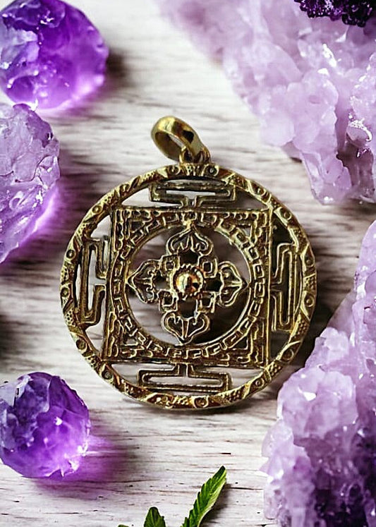 "Mandala" Pendant Made of Brass