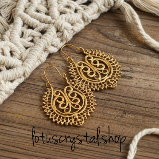 Σκουλαρίκια Ορείχαλκος Boho