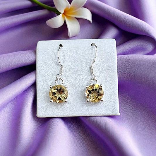 925 Silver &amp; Ruby Earrings – Handmade
