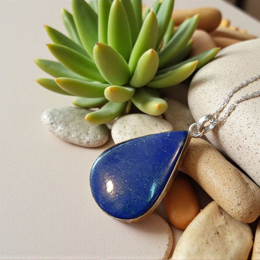 Handmade Lapis Lazuli Pendant – Teardrop
