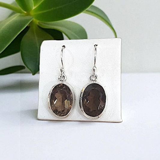925 Silver &amp; Ruby Earrings – Handmade