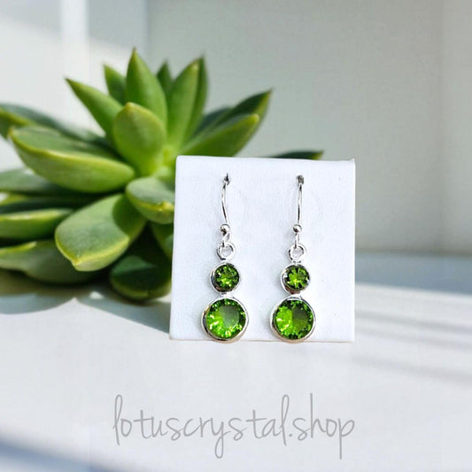 Handmade Earrings made of 925 Silver &amp; Peridot