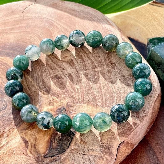 Moss Agate Bracelet – Revitalization, Growth &amp; Connection with Nature