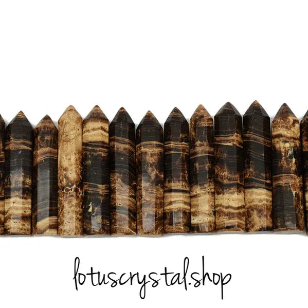 Chocolate Calcite Point-Lotus Crystal