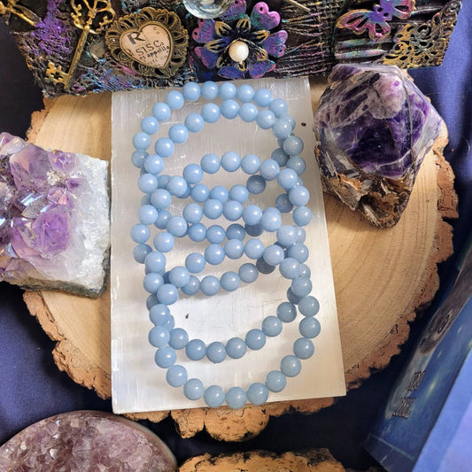 Angelite Bracelet – Calmness, Spirituality &amp; Angelic Protection