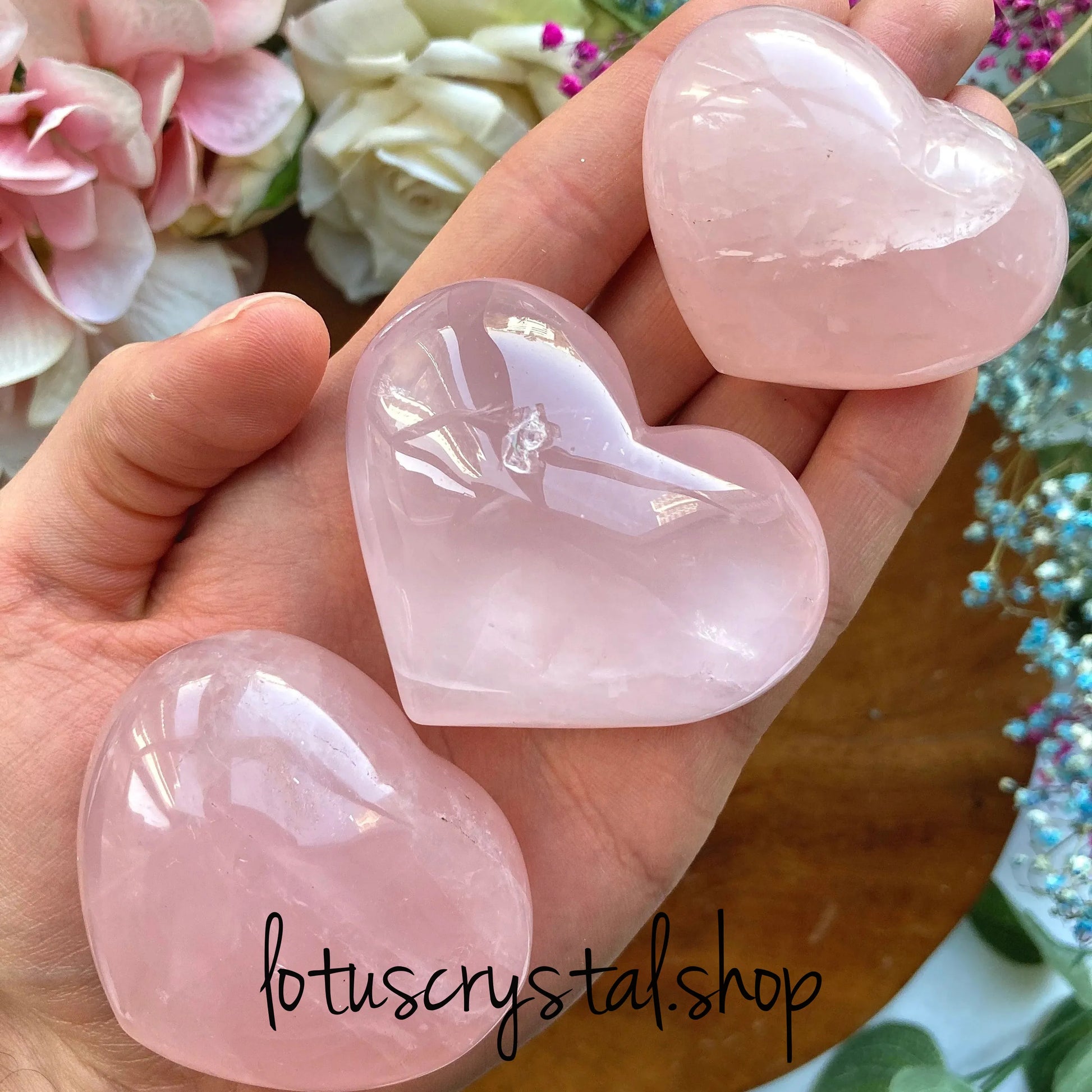 Καρδιά Ροζ Χαλαζία – Crystal Heart Pink Quartz-Lotus Crystal