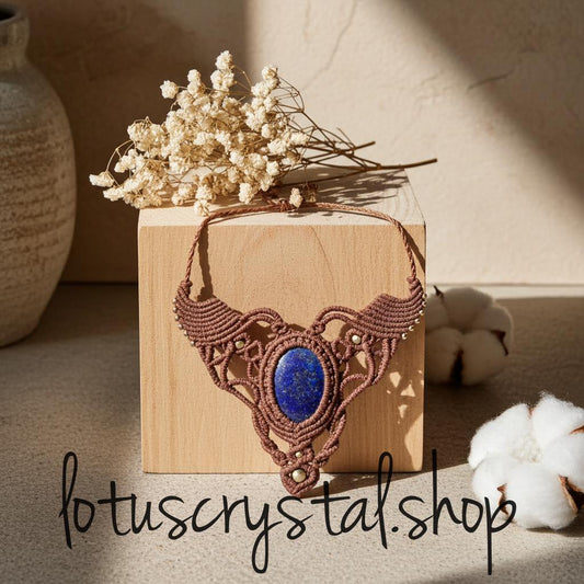 Μακραμέ Κολιέ  "Μελίτη"