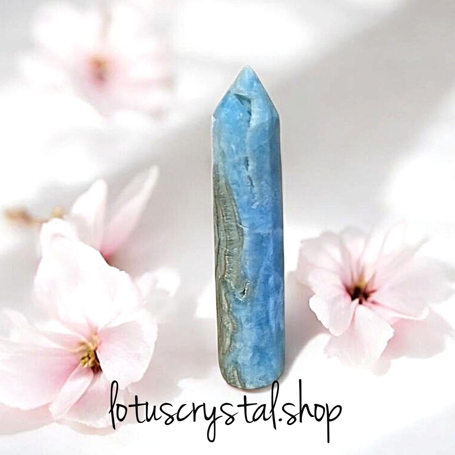 Μπλε Αραγονίτης-Lotus Crystal
