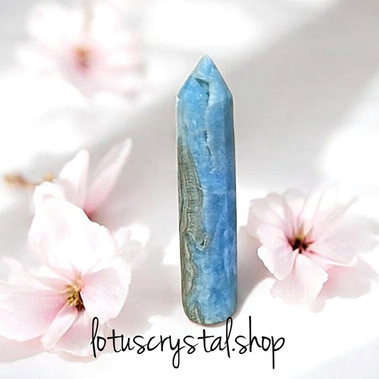 Μπλε Αραγονίτης-Lotus Crystal