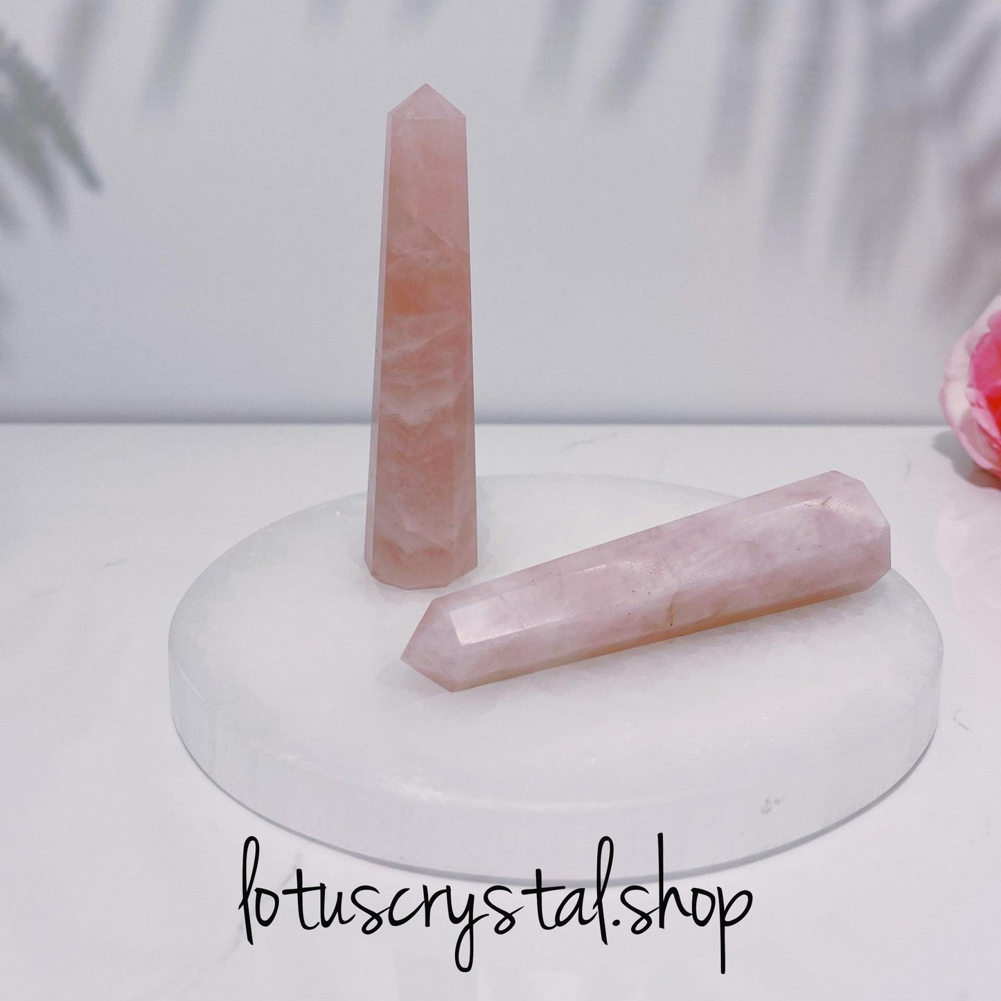 Οβελίσκος Ροζ Χαλαζία-Lotus Crystal