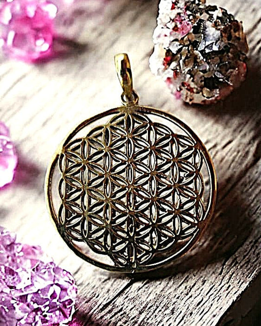 "Flower of Life" Brass Pendant