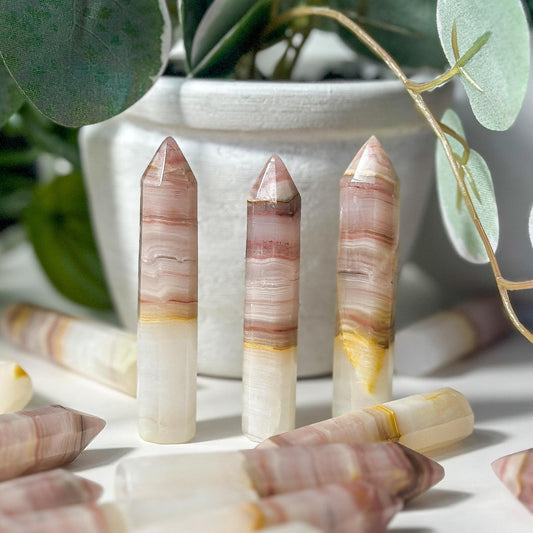 Pink Banded Onyx Point