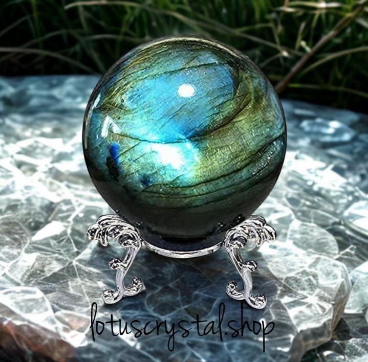 Σφαίρα Λαβραδορίτη AAA – Ισχυρή προστασία & αφύπνιση της διαίσθησης-Lotus Crystal